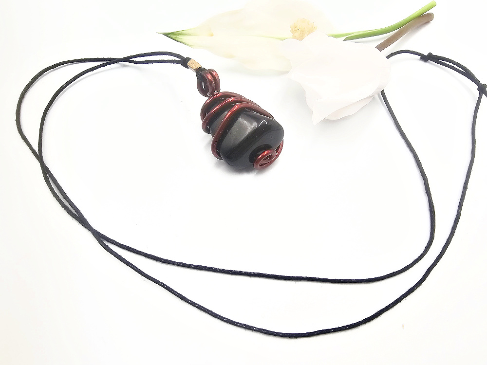 Black Tourmaline Copper Wrap Necklace Black Tourmaline Copper Wrap Necklace - Image 2