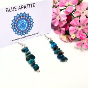 Blue Apatite Chip Earrings