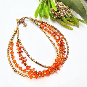 Brass Bead Bangle