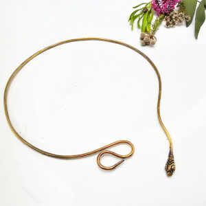 Brass Chocker Necklace Snake Swivel