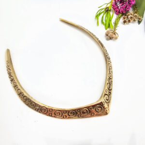 Brass Chocker Necklace Spiral Bliss