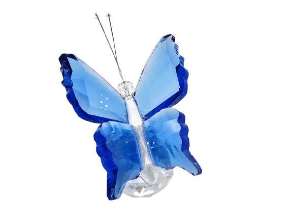 Butterfly Sun Catcher Prism Blue (6cm) Butterfly Sun Catcher Prism Blue (6cm) - Image 2