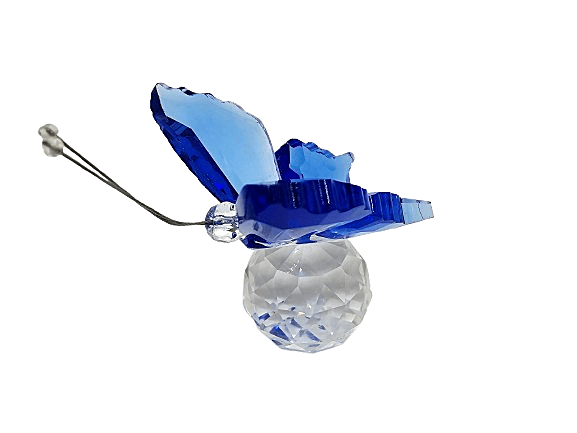 Butterfly Sun Catcher Prism Blue (6cm) Butterfly Sun Catcher Prism Blue (6cm) - Image 3