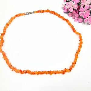 Hello Indigo Halo Online Store Carnelian Stone Chips Chocker Necklace