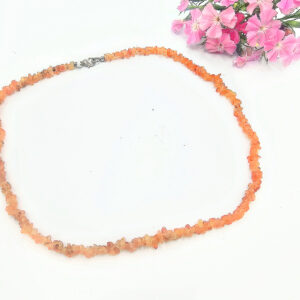 Hello Indigo Halo Online Store Carnelian Stone Chips Chocker Necklace