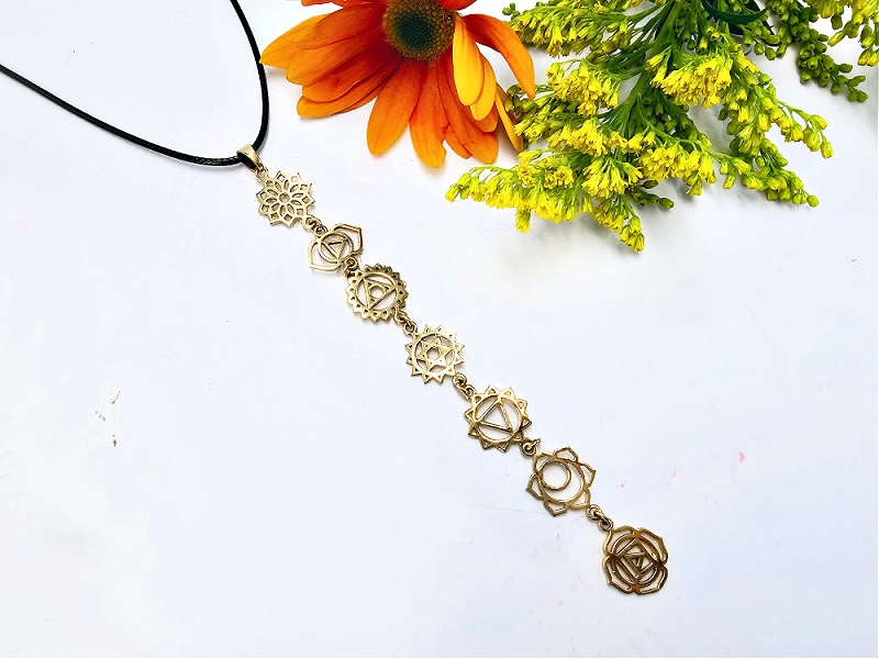 Chakra Symbol Necklace (Brass) Chakra Symbol Necklace (Brass)