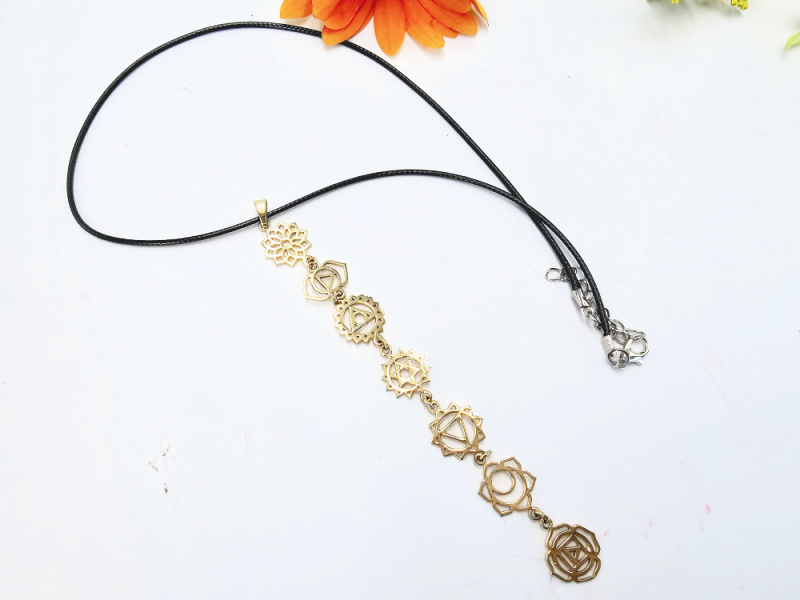 Chakra Symbol Necklace (Brass) Chakra Symbol Necklace (Brass) - Image 2