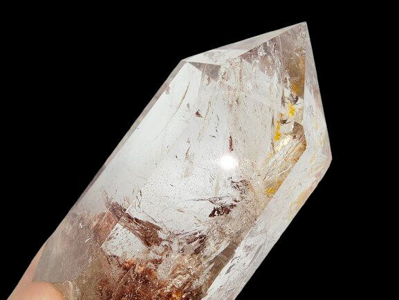 Clear Quartz Semi Polished Point B (520g) Hematoid Inclusions Clear Quartz Semi Polished Point B (520g) Hematoid Inclusions - Image 3