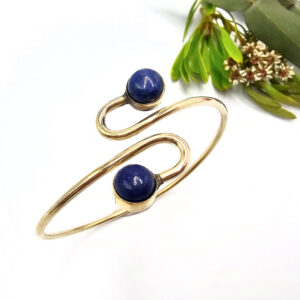 Double Spiral Lapis Lazuli Bangle