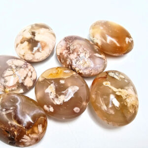 Hello Indigo Halo Online Store Flower Agate Palm Stone (70-95g)