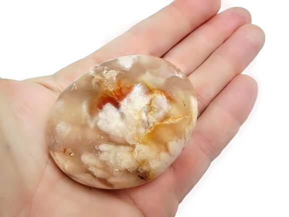 Flower Agate Palm Stone A (96g) Flower Agate Palm Stone A (96g)