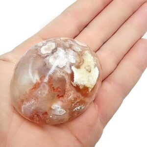 Flower Agate Palm Stone B (84g)