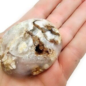 Flower Agate Palm Stone