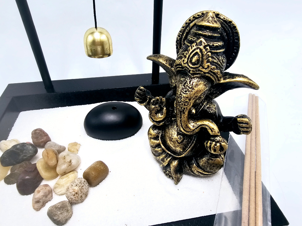 Ganesha Zen Garden with Bell (14cm) Ganesha Zen Garden with Bell (14cm) - Image 2