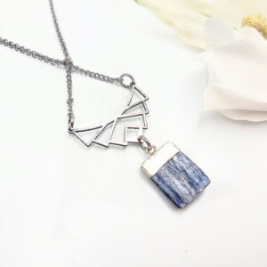 Geometric Crystal Necklace Kyanite Flair