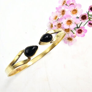 Goddess Bangle Black Onyx (Brass)