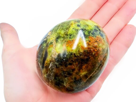 Green Opal Palm Stone C (208g) Rare Green Opal Palm Stone C (208g) Rare
