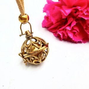 Hello Indigo Halo Online Store Harmony Bell Dainty Blossom Round Necklace (Brass)