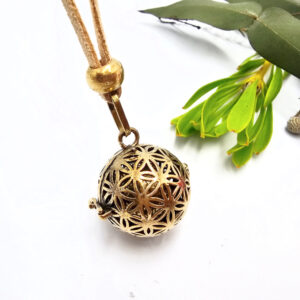 Harmony Bell Seed of Life Round Necklace