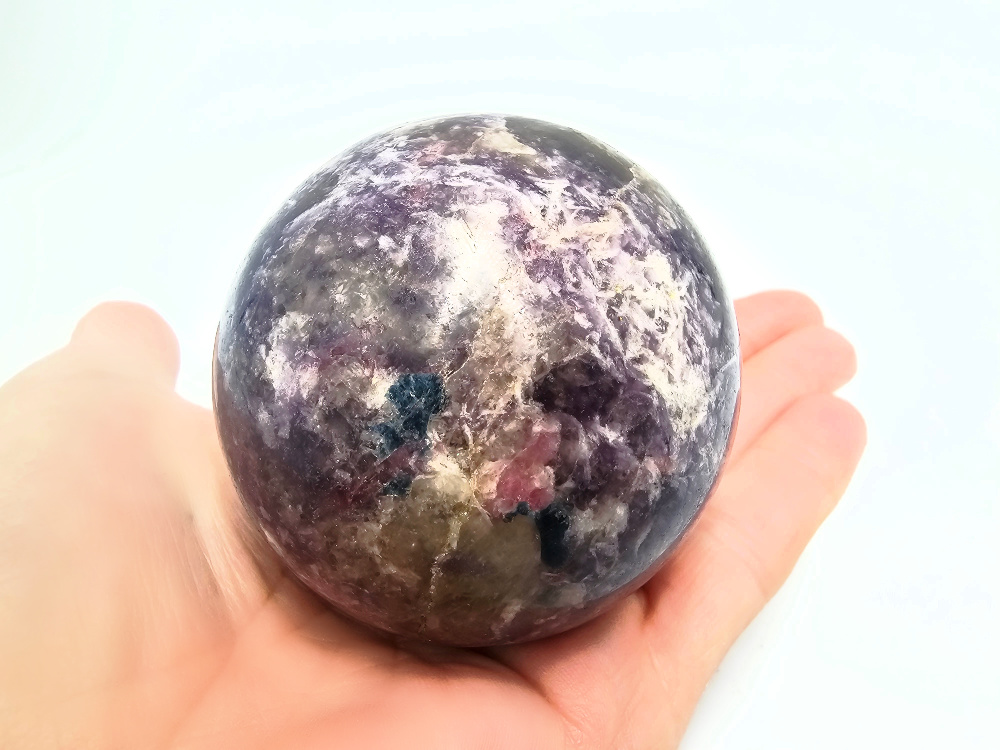 Lepidolite Sphere E (430g) Lepidolite Sphere
