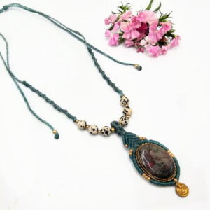 Hello Indigo Halo Online Store Macrame Necklace - Dragon's Path