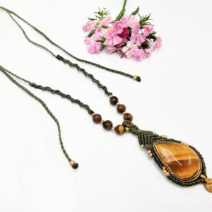 Hello Indigo Halo Online Store Macramé Necklace – Golden Compass