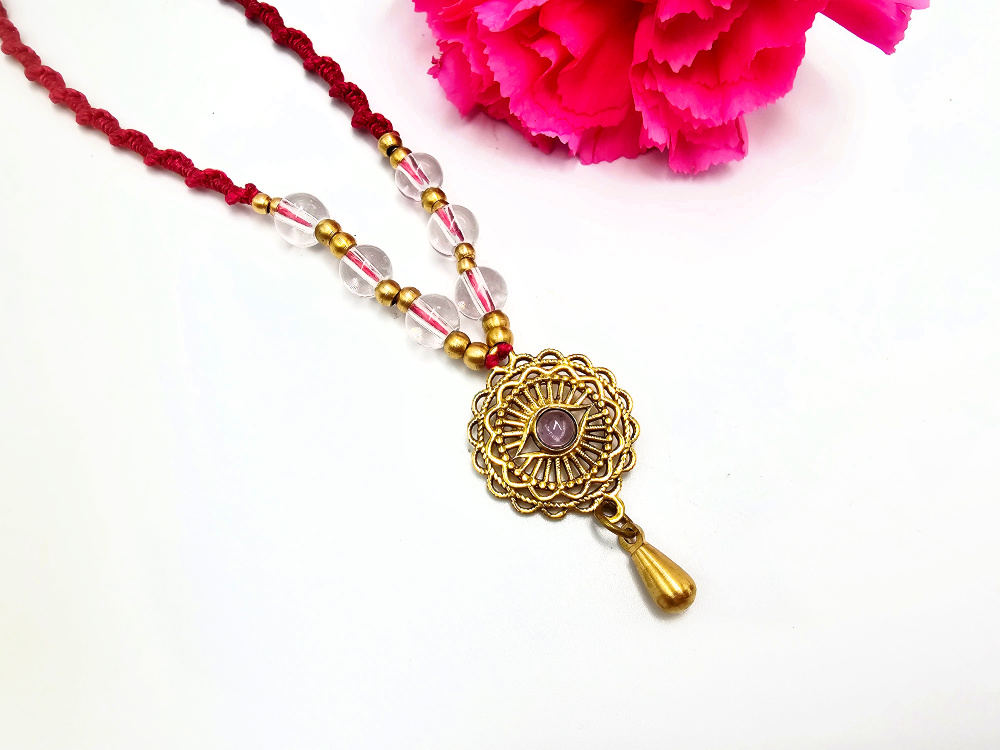 Macramé Necklace – Third Eye Oracle Macramé Necklace – Third Eye Oracle - Image 2