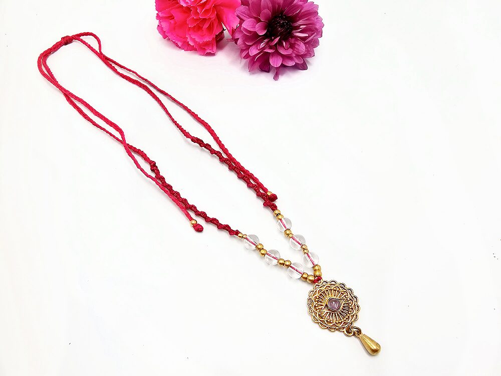 Macramé Necklace – Third Eye Oracle Macramé Necklace