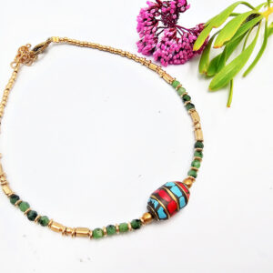 Nepali Ankle Chain Green
