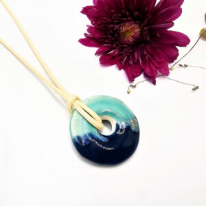 Ocean Ceramic Pi Stone Necklace