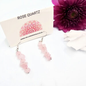 Rose Quartz Chip Earrings