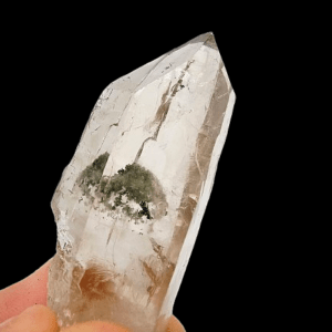 Smoky Lemurian Quartz Rough Point A (39g) RARE Triangle Inclusion