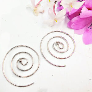 Spiral Earrings (W/Brass)