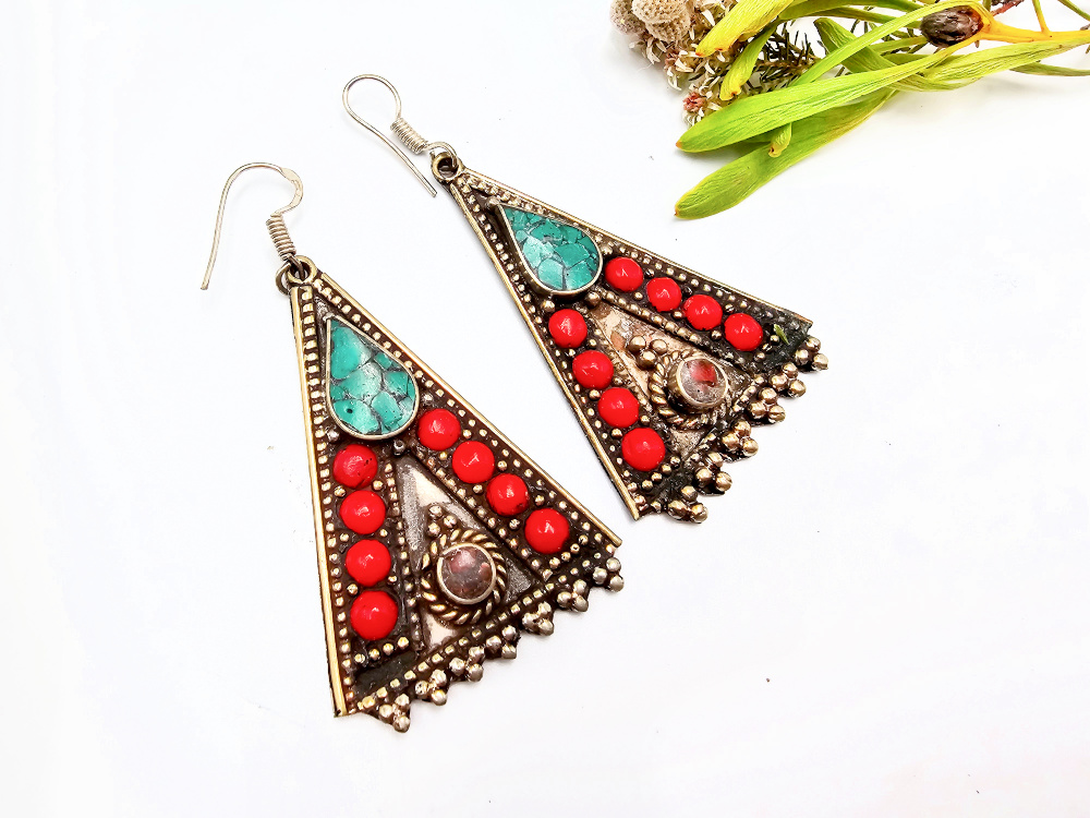 Tibetan Earrings – Sacred Summit Tibetan Earrings – Sacred Summit