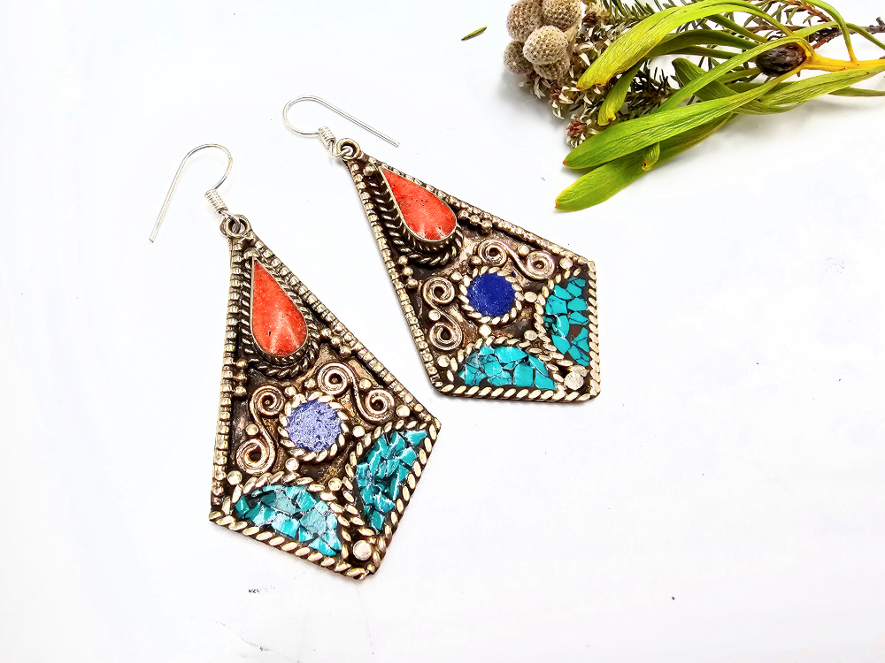 Tibetan Earrings – Spirit Lantern Tibetan Earrings – Spirit Lantern