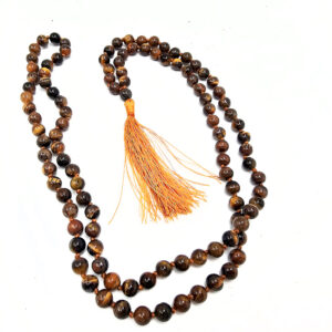 Tigers Eye Mala Bead Necklace