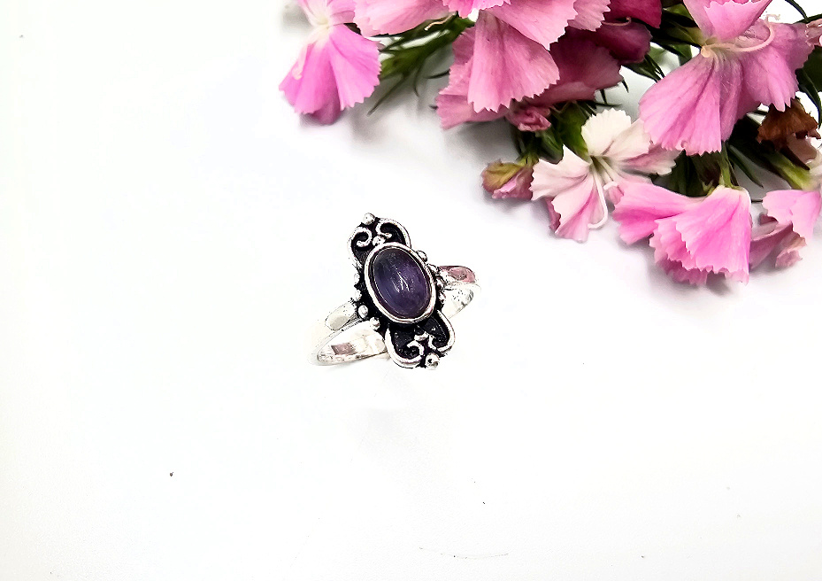 Toe Ring – Goddess (Amethyst & W/Brass) Toe Ring