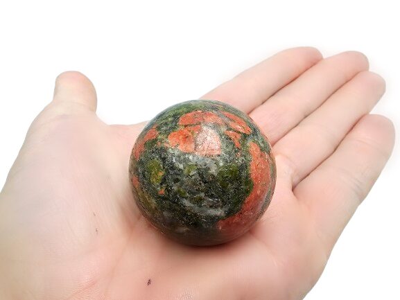 Unakite Jasper Sphere (13cm Circumference) Unakite Jasper Sphere (13cm Circumference)