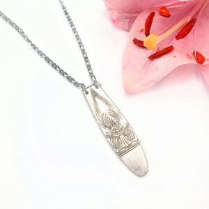 Vintage Spoon Necklace Petal Whisper