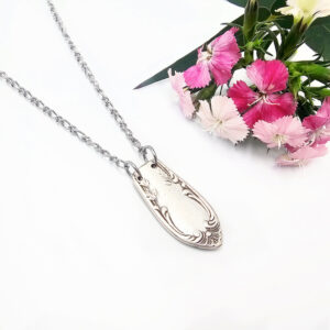 Vintage Spoon Necklace Petal Whisper
