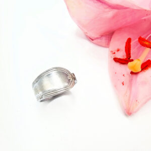 Vintage Spoon Ring - Shield Wrap (L)