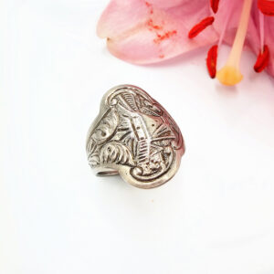Vintage Spoon Ring - Windmill (L)