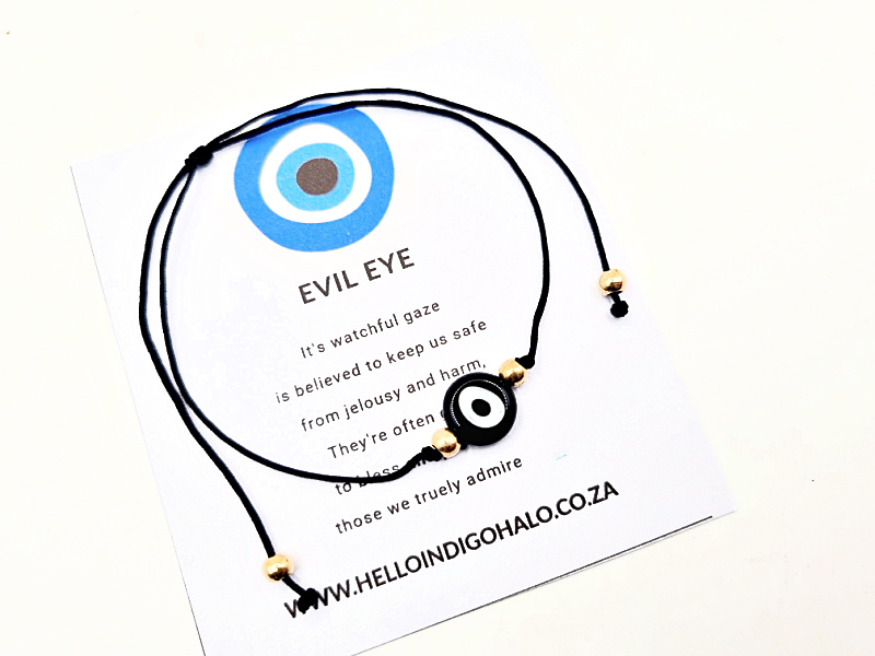 Evil Eye String Bracelet (Black) Evil Eye String Bracelet (Black)