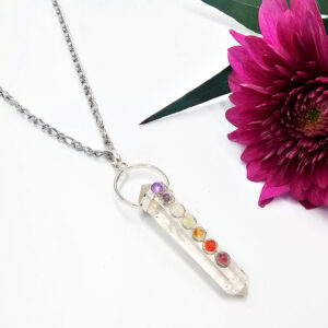 Clear Quartz Chakra Necklace