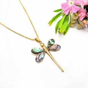 Dragonfly Abalone Shell Necklace