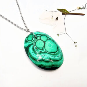 Green Malachite Polished Necklace