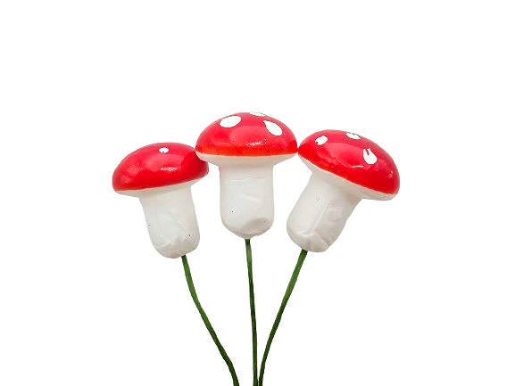 Mini Mushroom on Wire (1.5cm) Mini Mushroom on Wire (1.5cm)