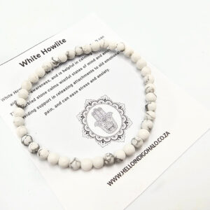 Hello Indigo Halo Online Store White Howlite Bangle