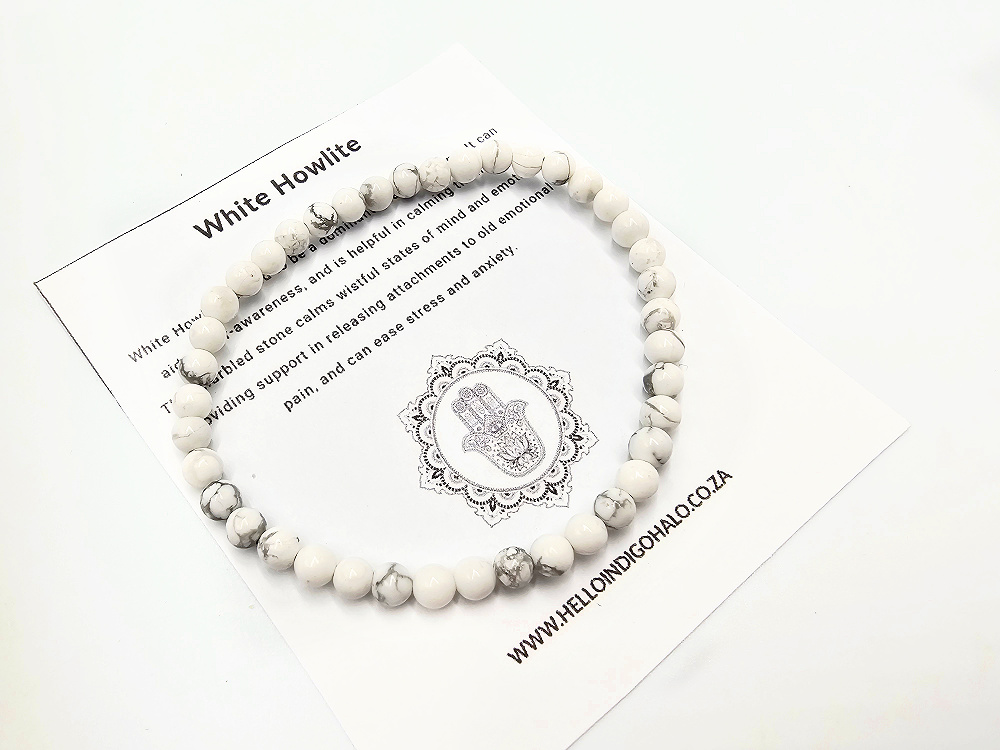 White Howlite Bangle (4mm) White Howlite Bangle