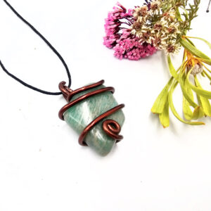 Green Aventurine Copper Wrap Necklace